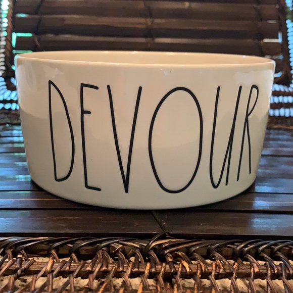 Rae Dunn Other - DOGGIE GIFT🐾❤️🐾 NEW CERAMIC  “DEVOUR” BOWL by RAE DUNN…for SWEET FURRY BABY❤️